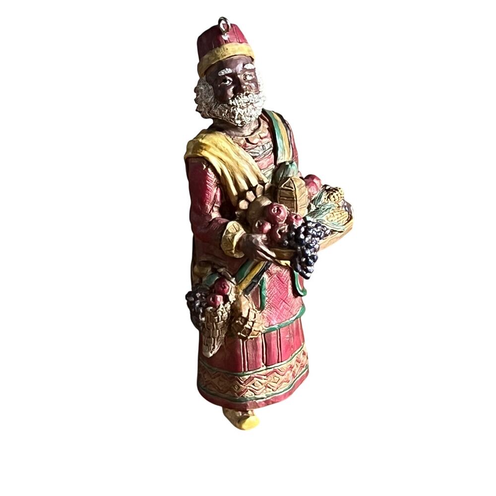 Vintage Black African American Father Kwanzaa Christmas Ornament